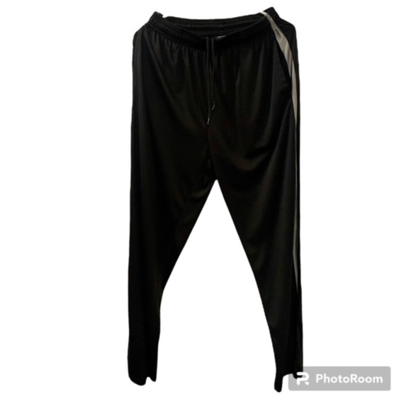 XPBX Pro Mens Black Athletic Drawstring Polyester Track Workout Pants Size Med - Picture 1 of 9
